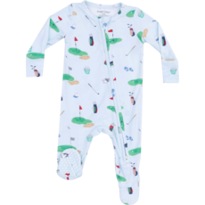 ANGEL DEAR Golf Things Blue 2 Way Zipper Footie