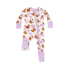 ANGEL DEAR Monarch Butterflies And Milkweed 2 Way Zipper Romper