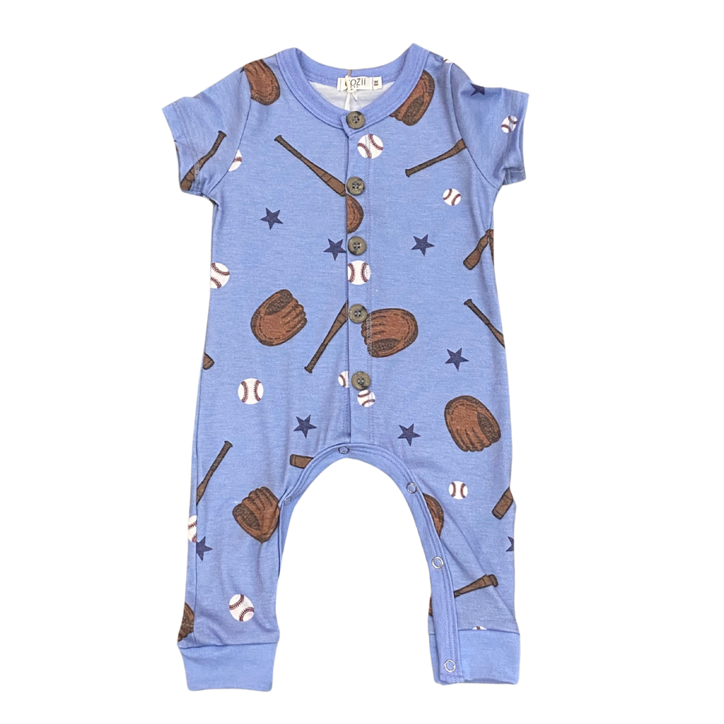 COZII SS BUTTON ROMPER