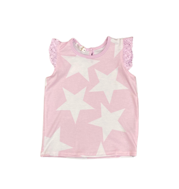 COZII TANK W/CROCHET SLEEVE TUNIC W/STARS