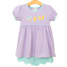 JELLY BEAN BUTTERFLY TRIO SCALLOP SHORT SET