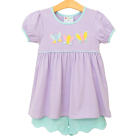 JELLY BEAN BUTTERFLY TRIO SCALLOP SHORT SET