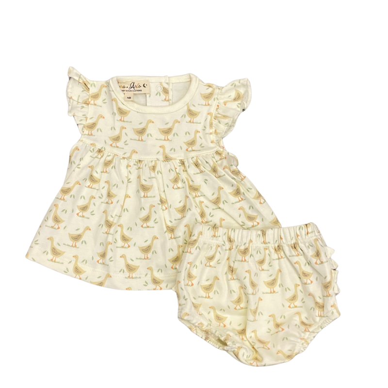 LUNA+ARLO GOOSE TALES RUFFLE FLUTTERS DIAPER COVER SET IV
