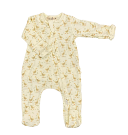 LUNA+ARLO GOOSE TALES RUFFLE ZIPPER FOOTIE IV