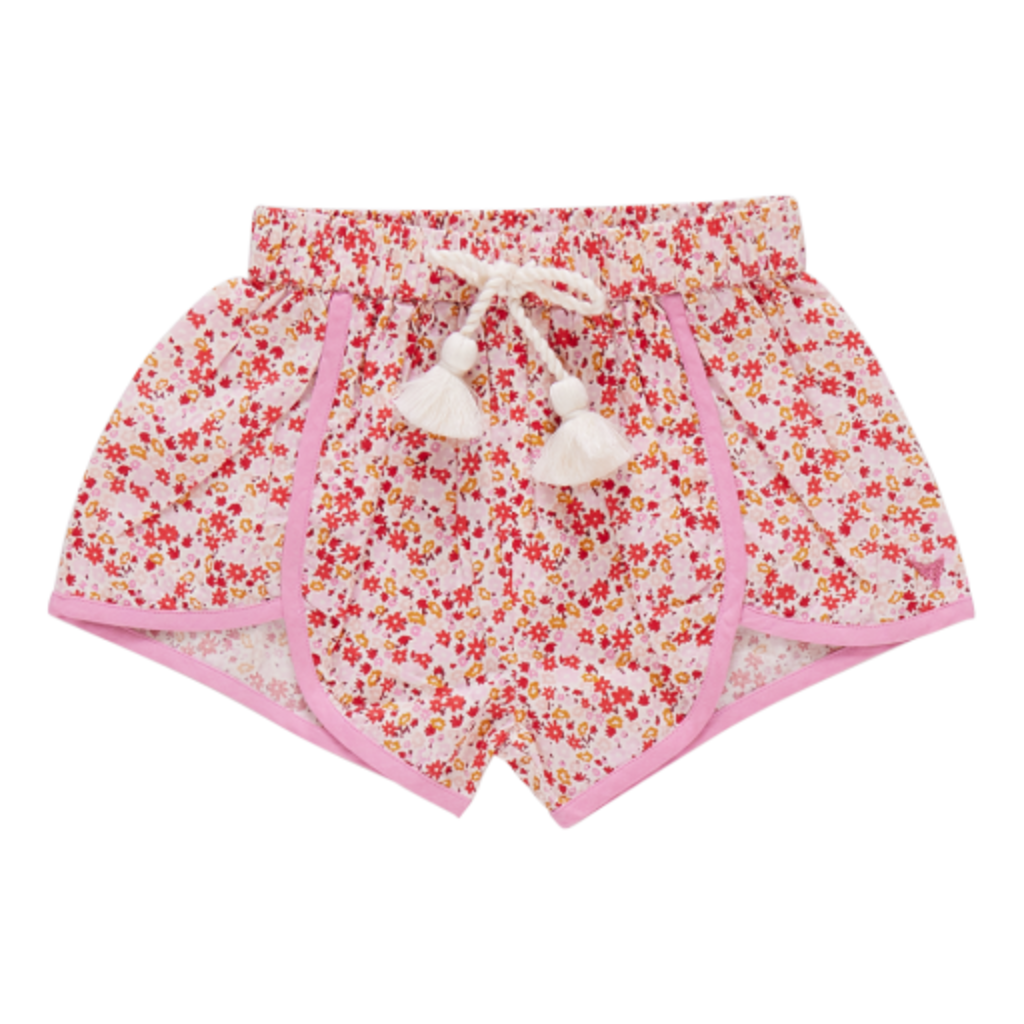 PINK CHICKEN girls millie short - pink mini ditsy