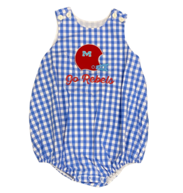 SOUTHERN SATURDAY HELMET APPLIQUE BLUE/RED BUBBLE