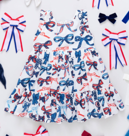 PINK CHICKEN girls kelsey dress - red white and bows