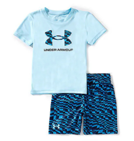 UNDER ARMOUR UA TECH PRINTED SS SHORT SET