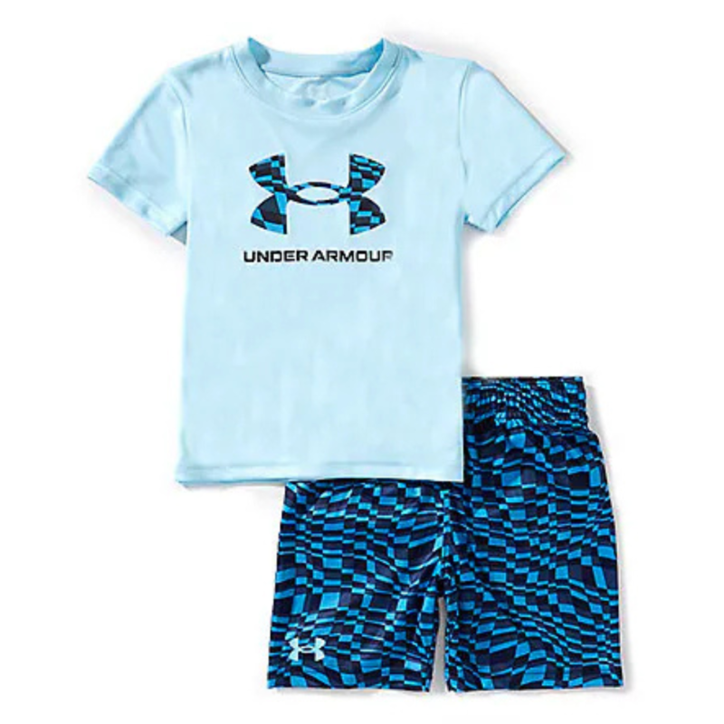 UNDER ARMOUR UA TECH PRINTED SS SHORT SET