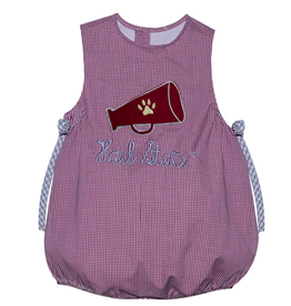 SOUTHERN SATURDAY MEGAPHONE APPLIQUE MAROON/WHITE BUBBLE