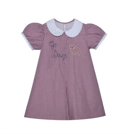 SOUTHERN SATURDAY BULLDOG MAROON/WHITE DRESS