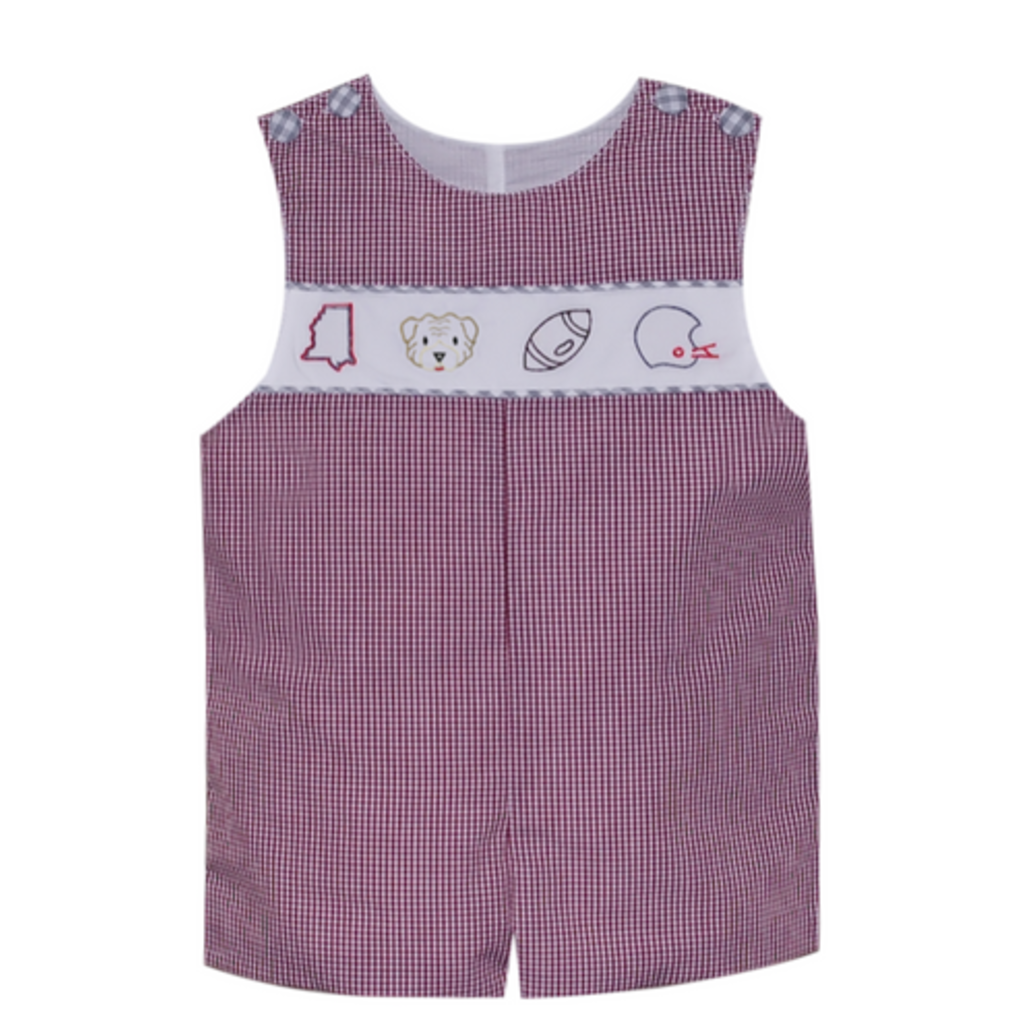 SOUTHERN SATURDAY BULLDOG MAROON/WHITE 4 LOGOS SHORTALL