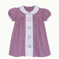 SOUTHERN SATURDAY BULLDOG MAROON/WHITE 4 LOGOS DRESS
