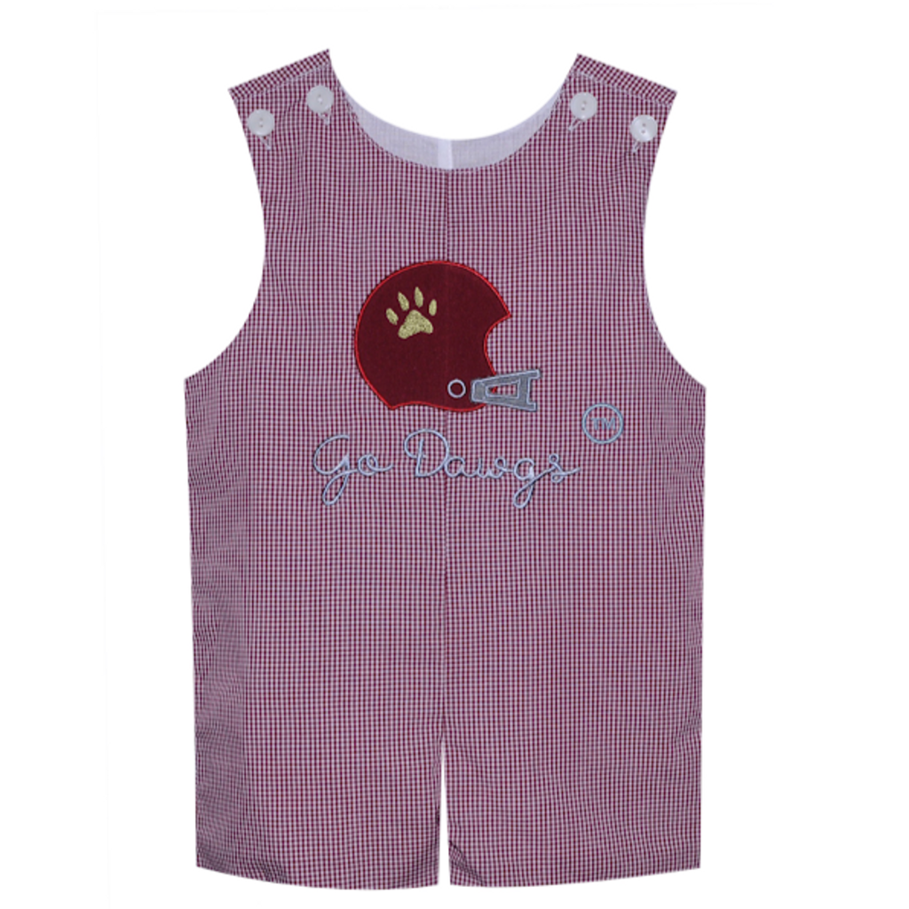 SOUTHERN SATURDAY HELMET APPLIQUE MAROON/WHITE SHORTALL