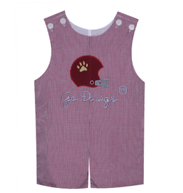 SOUTHERN SATURDAY HELMET APPLIQUE MAROON/WHITE SHORTALL