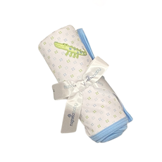 MAGNOLIA BABY ALLIGATOR PIE EMB RECEIVING BLANKET