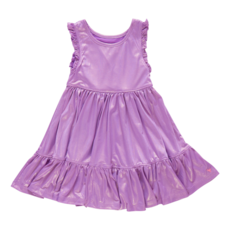 PINK CHICKEN girls lame kelsey dress - purple