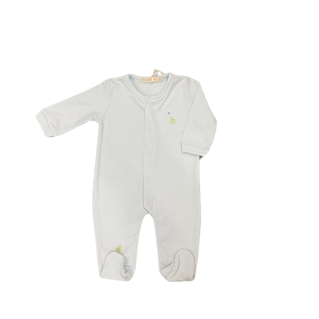 BABY CLUB CHIC baby frogs - footie w/ piping trim