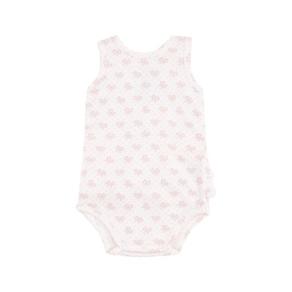 ANGEL DEAR Vintage Mini Bows Ruffle Tank Bubble
