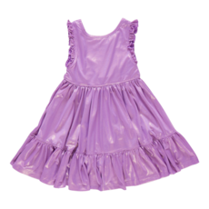 PINK CHICKEN girls lame kelsey dress - purple