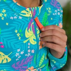 RuffleButts + RuggedButts Long Sleeve Zipper Rash Guard 2-Piece