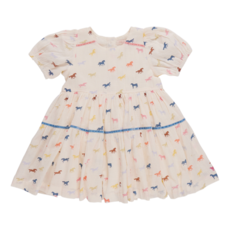 PINK CHICKEN girls charlie dress - multi tiny horses