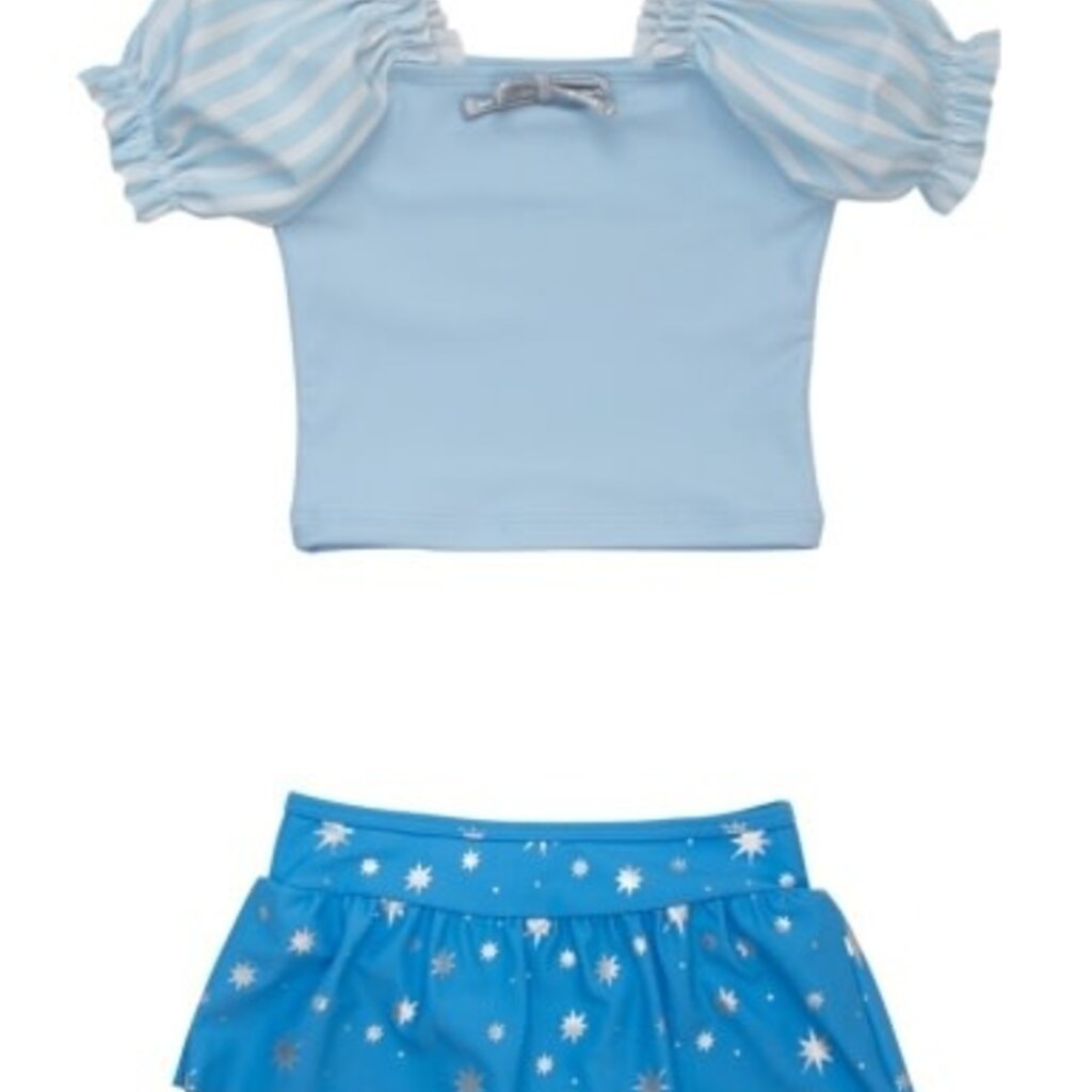 RuffleButts + RuggedButts Puffed Sleeve Skirted 2-Piece