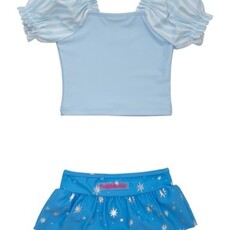 RuffleButts + RuggedButts Puffed Sleeve Skirted 2-Piece