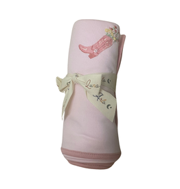LUNA+ARLO BOOTS AND BLOOMS RECEIVING BLANKET
