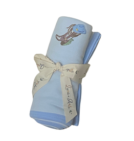 LUNA+ARLO BOOTS AND BLOOMS RECEIVING BLANKET