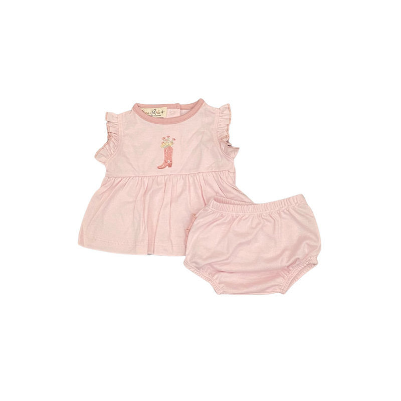 LUNA+ARLO BOOTS AND BLOOMS RUFFLE FLUTTERS DIAPER COVER