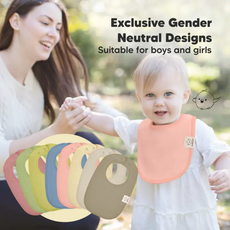 KEABABIES 8PK URBAN DROOL BIBS FOR TEETHING BABY-BOHO