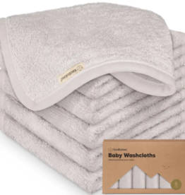 KEABABIES 6PK BABY WASH CLOTHS-HEATHER