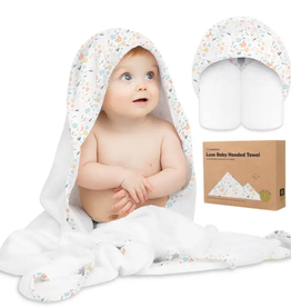 KEABABIES LUXE BABY HOODED TOWEL-WILDFLOWER