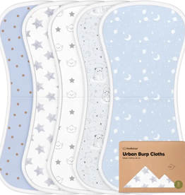 KEABABIES 5PK URBAN BURP CLOTHS-CONSTELLATION
