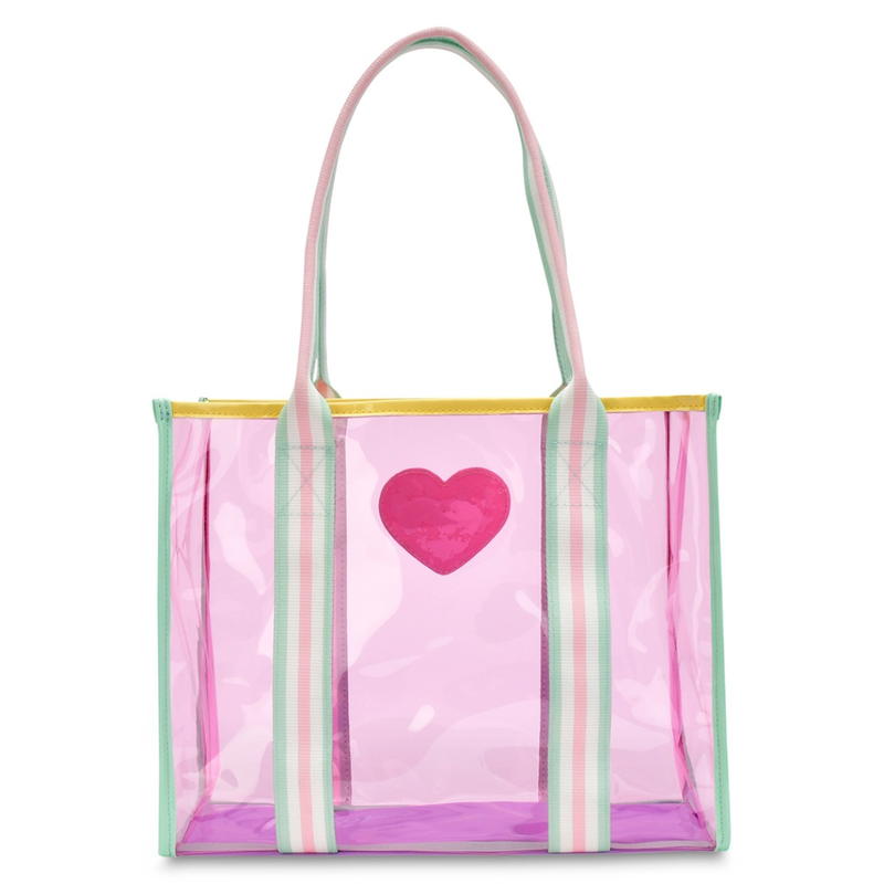 ISCREAM COLOR BLOCK CLEAR TOTE BAG