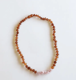 CanyonLeaf RAW COGNAC BALTIC AMBER + RAW ROSE QUARTZ