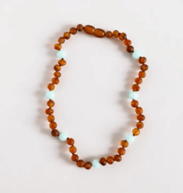 CanyonLeaf RAW COGNAC BALTIC AMBER + AMAZONITE