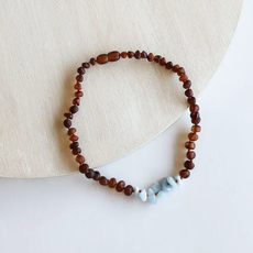 CanyonLeaf RAW COGNAC BALTIC AMBER + AQUAMARINE