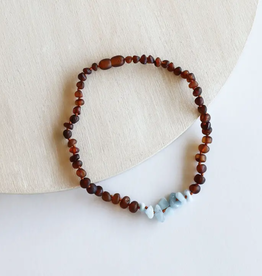 CanyonLeaf RAW COGNAC BALTIC AMBER + AQUAMARINE