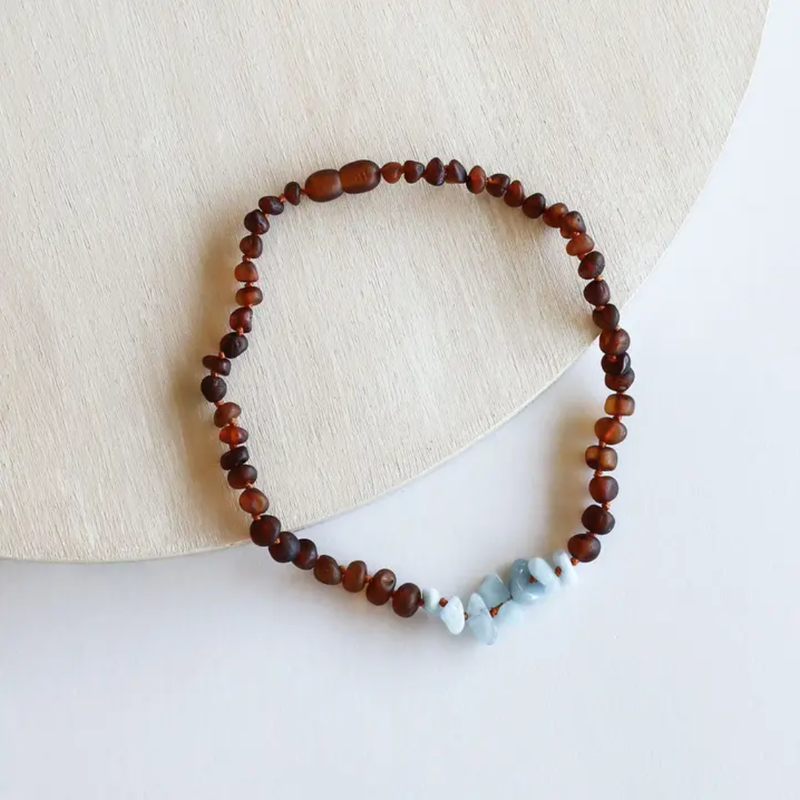 CanyonLeaf RAW COGNAC BALTIC AMBER + AQUAMARINE