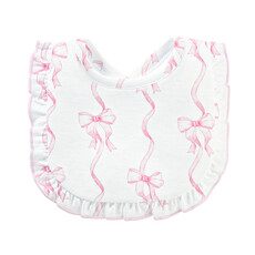 BABY CLUB CHIC coquette bows printed bib w/ruffle