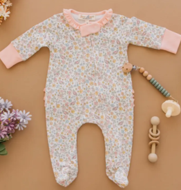 LUNA+ARLO ENCHANTED MEADOWS RUFFLE ZIPPER FOOTIE