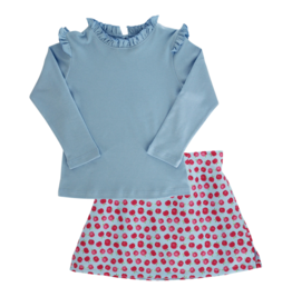 J.BAILEY GIRLS LS TEE W/SKORT