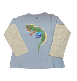 WATER DRAGON LAYERED TEE SCENIC BLUE