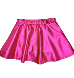 LULU BEBE ZOE-METALLIC HOT PINK SKIRT