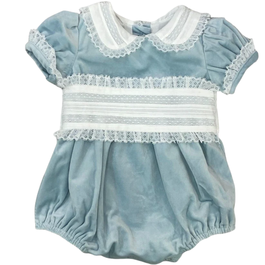 LULU BEBE SKY-ICE BLUE VELVET BUBBLE