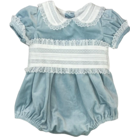 LULU BEBE SKY-ICE BLUE VELVET BUBBLE