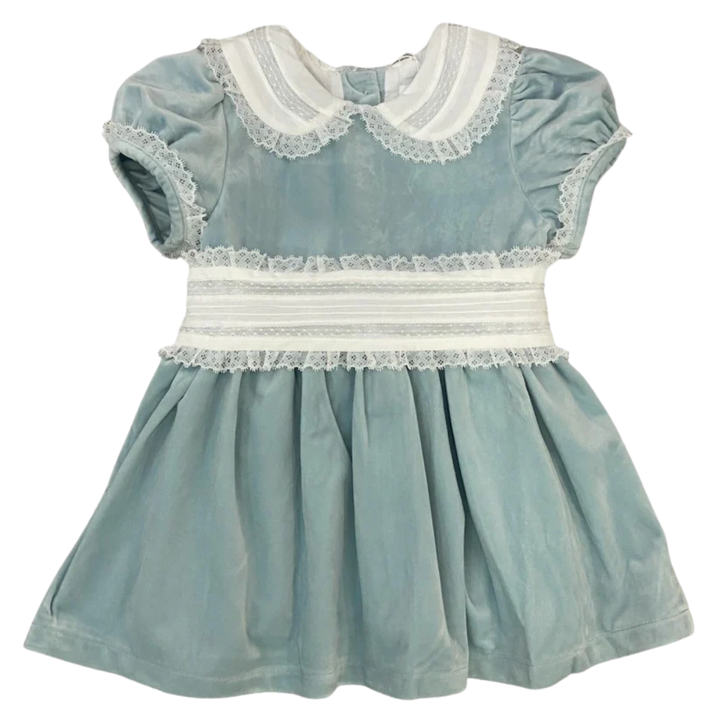 LULU BEBE SCARLET-ICE BLUE VELVET DRESS