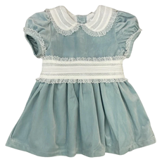 LULU BEBE SCARLET-ICE BLUE VELVET DRESS
